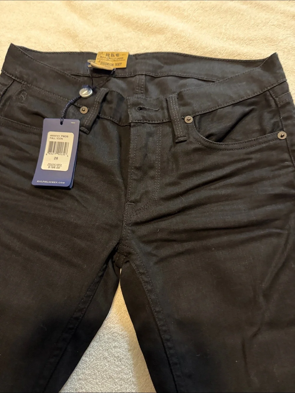 Madison Black Bootcut Jeans for Men